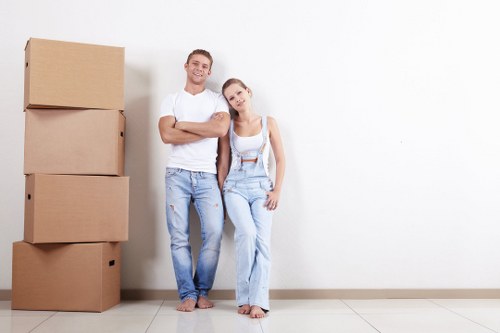 Removal team helping with a move in Shoreditch