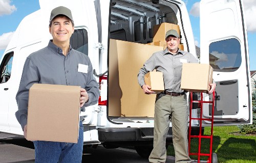 Professional man and van team handling a local move in Shoreditch